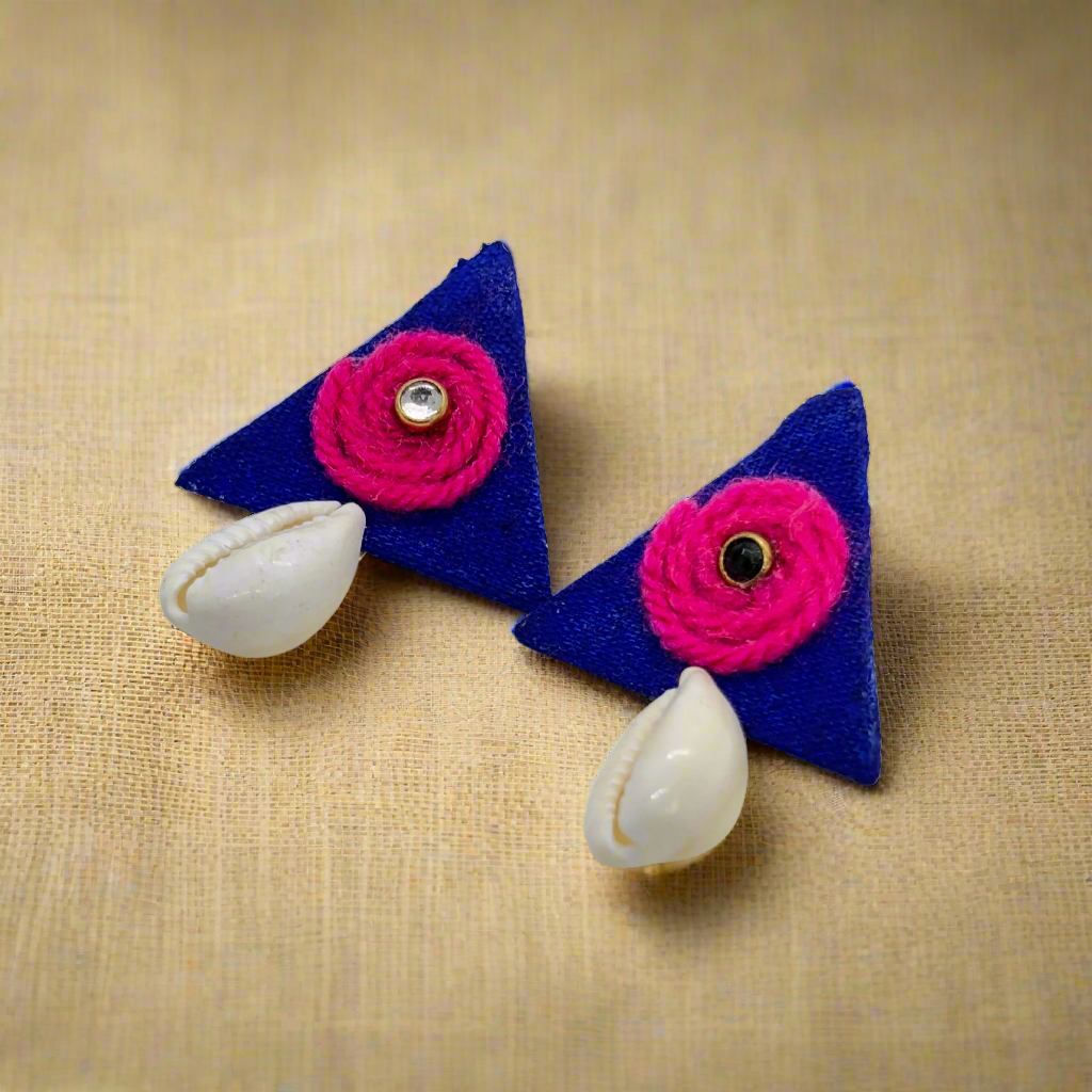 Fabric Hand-Painted Earrings