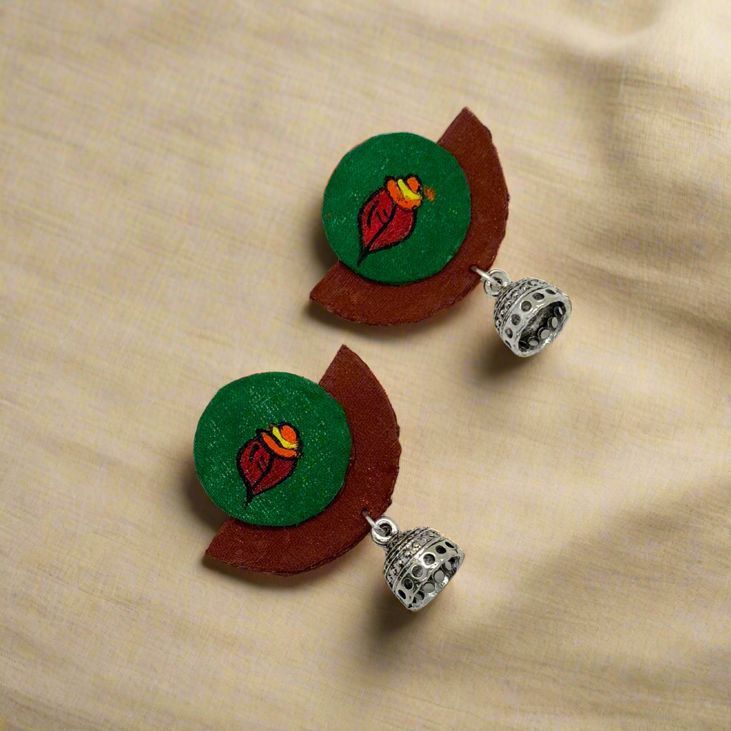 Fabric Hand-Painted Earrings
