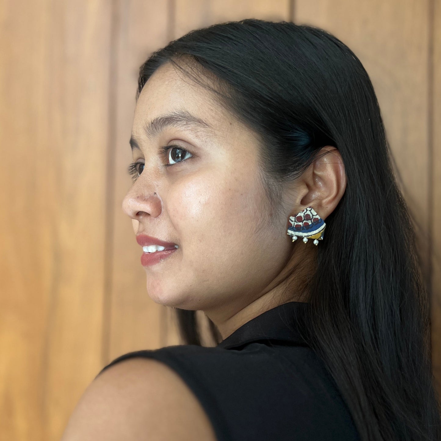 Kalamkari Fabric earrings