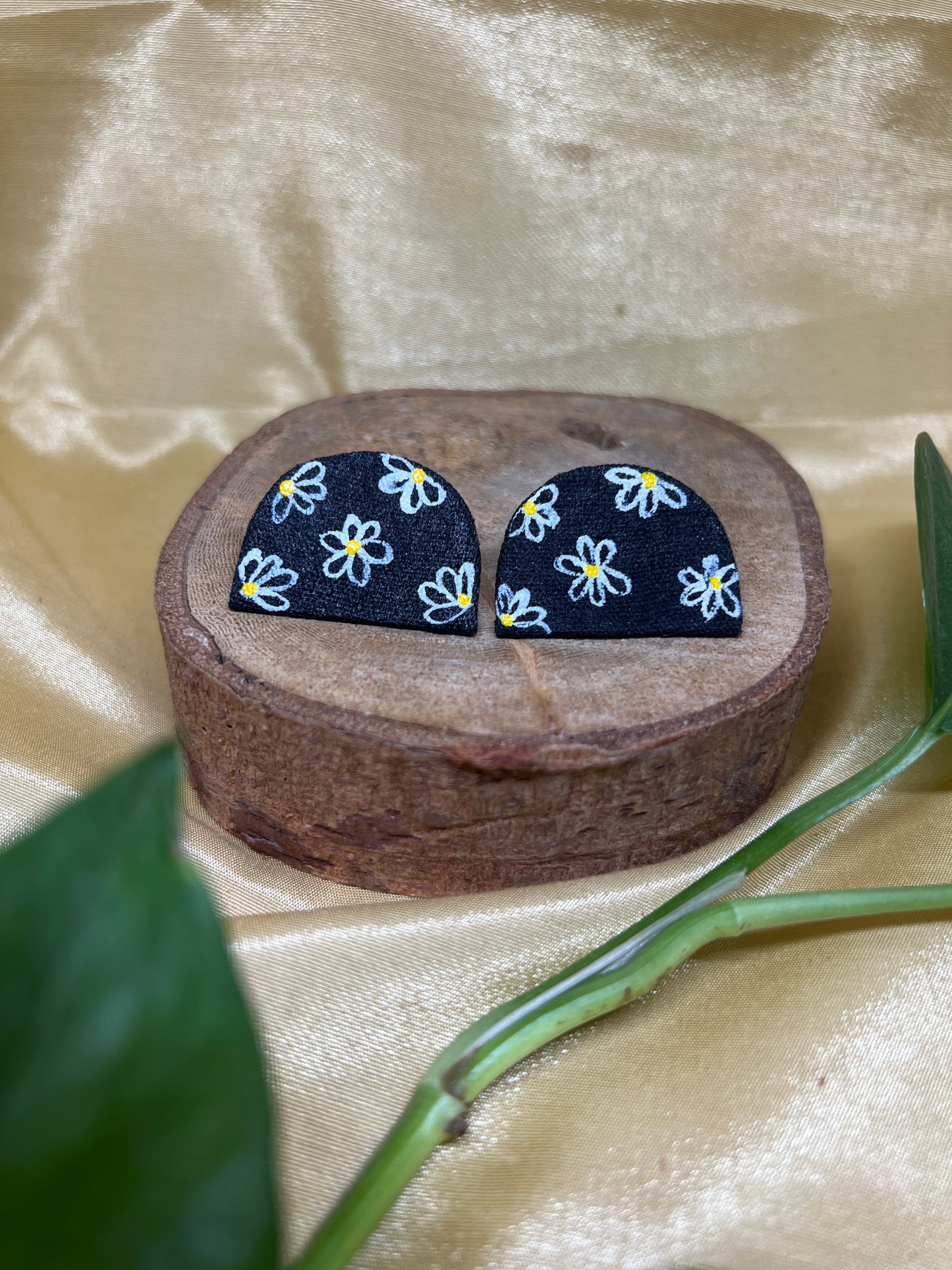 Floral Fabric Studs