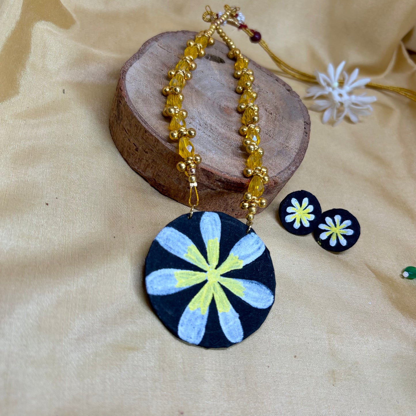 Sunflower Noir Hand-Painted Set