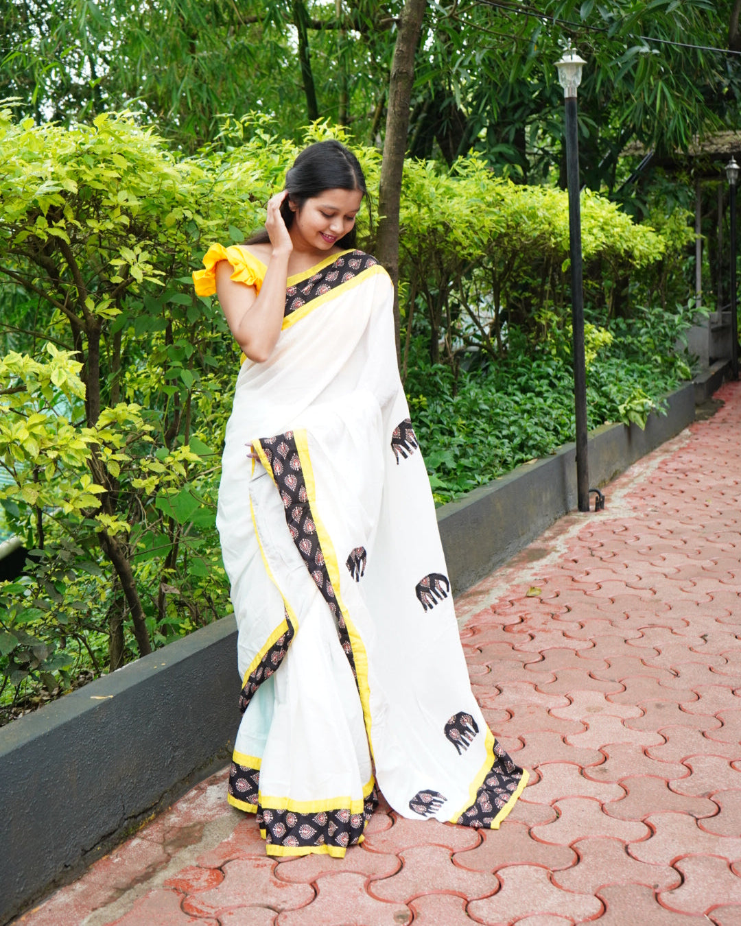 Gajraja- Patchwork Saree