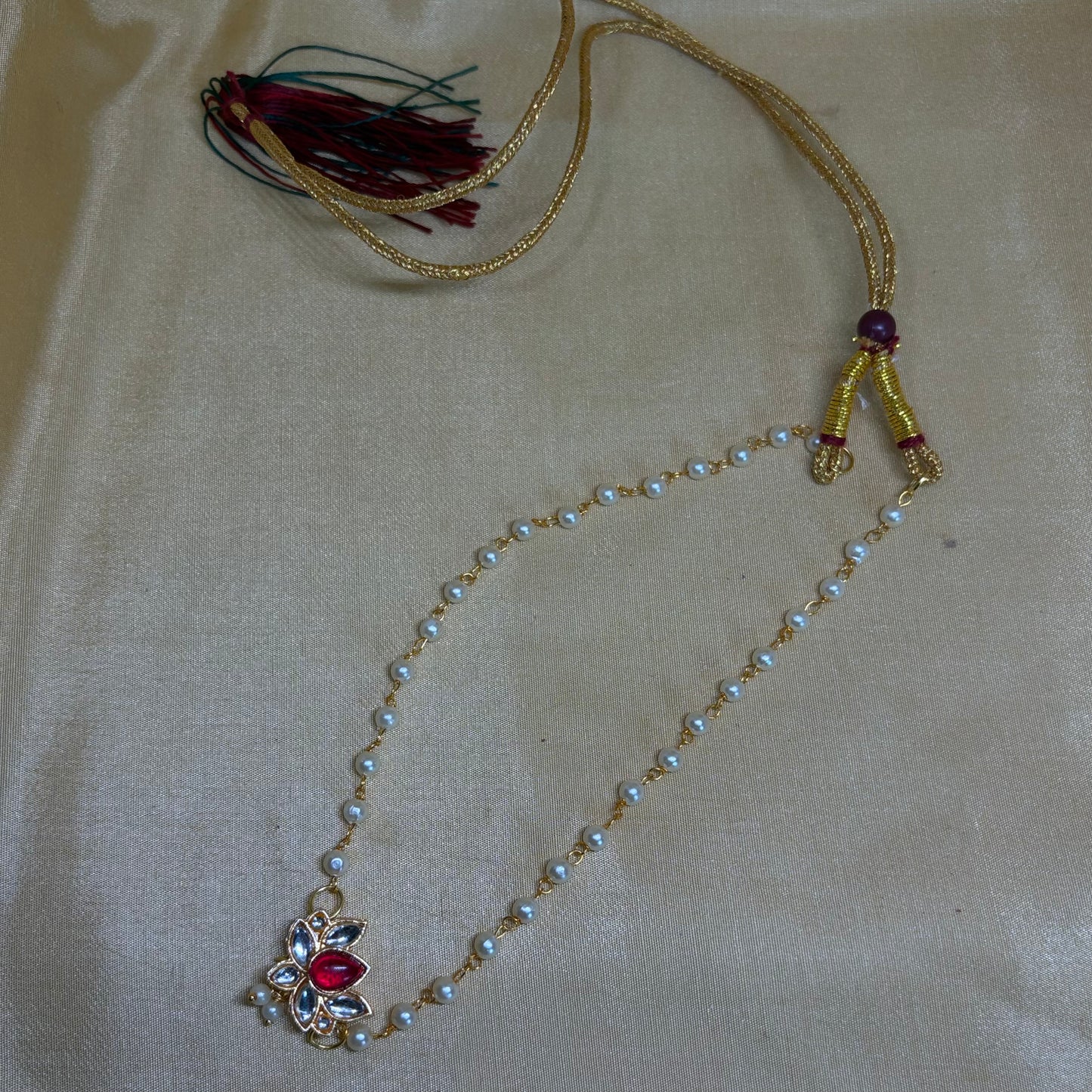 Crimson Lotus Pearl Choker