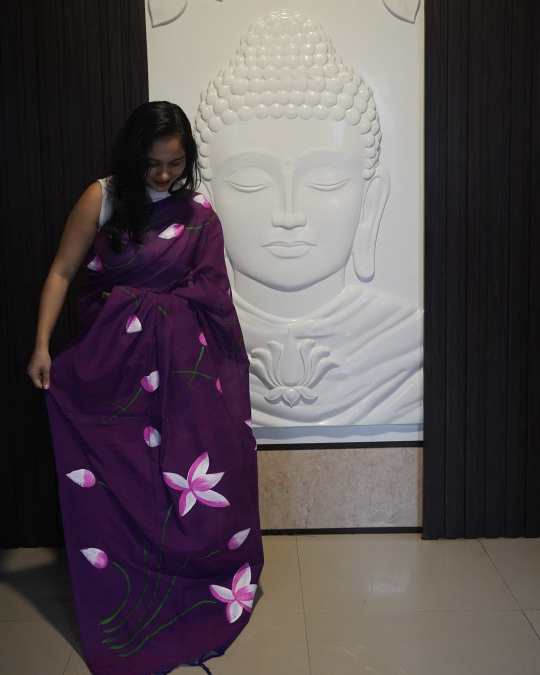 Kanira- Handpainted Saree