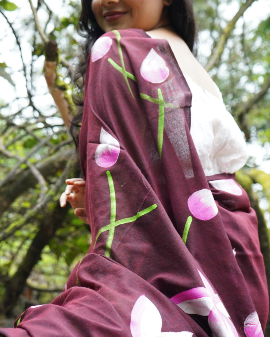 Lotika- Handpainted Saree