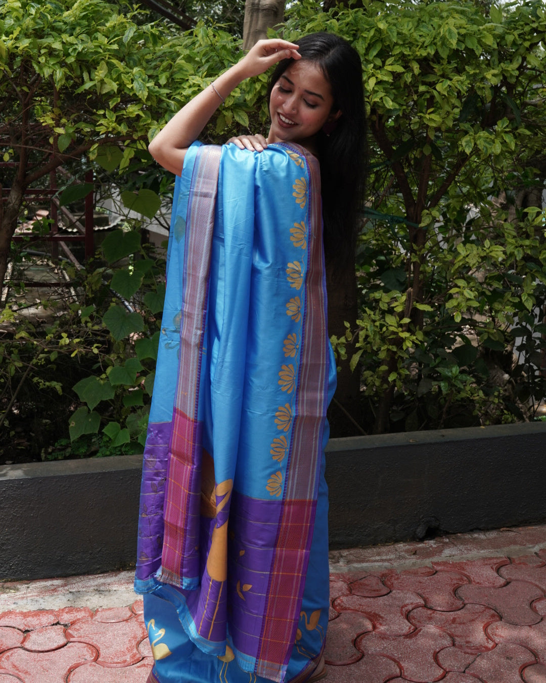 Meghini- Handpainted Saree