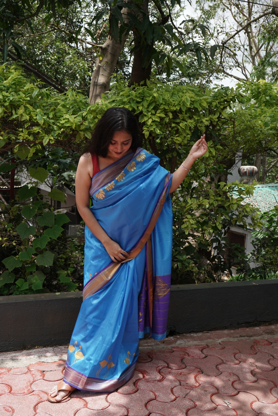 Meghini- Handpainted Saree
