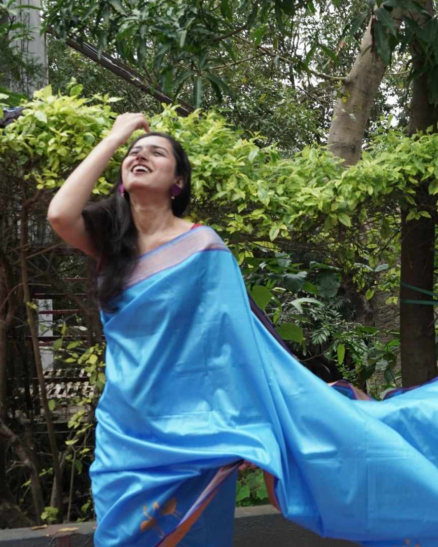 Meghini- Handpainted Saree