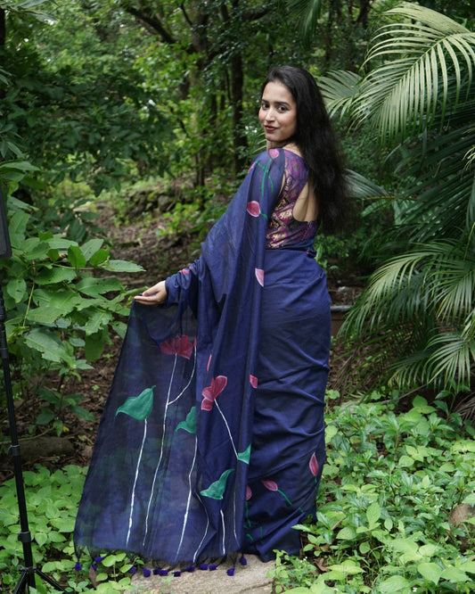 Neelika- Handpainted Saree