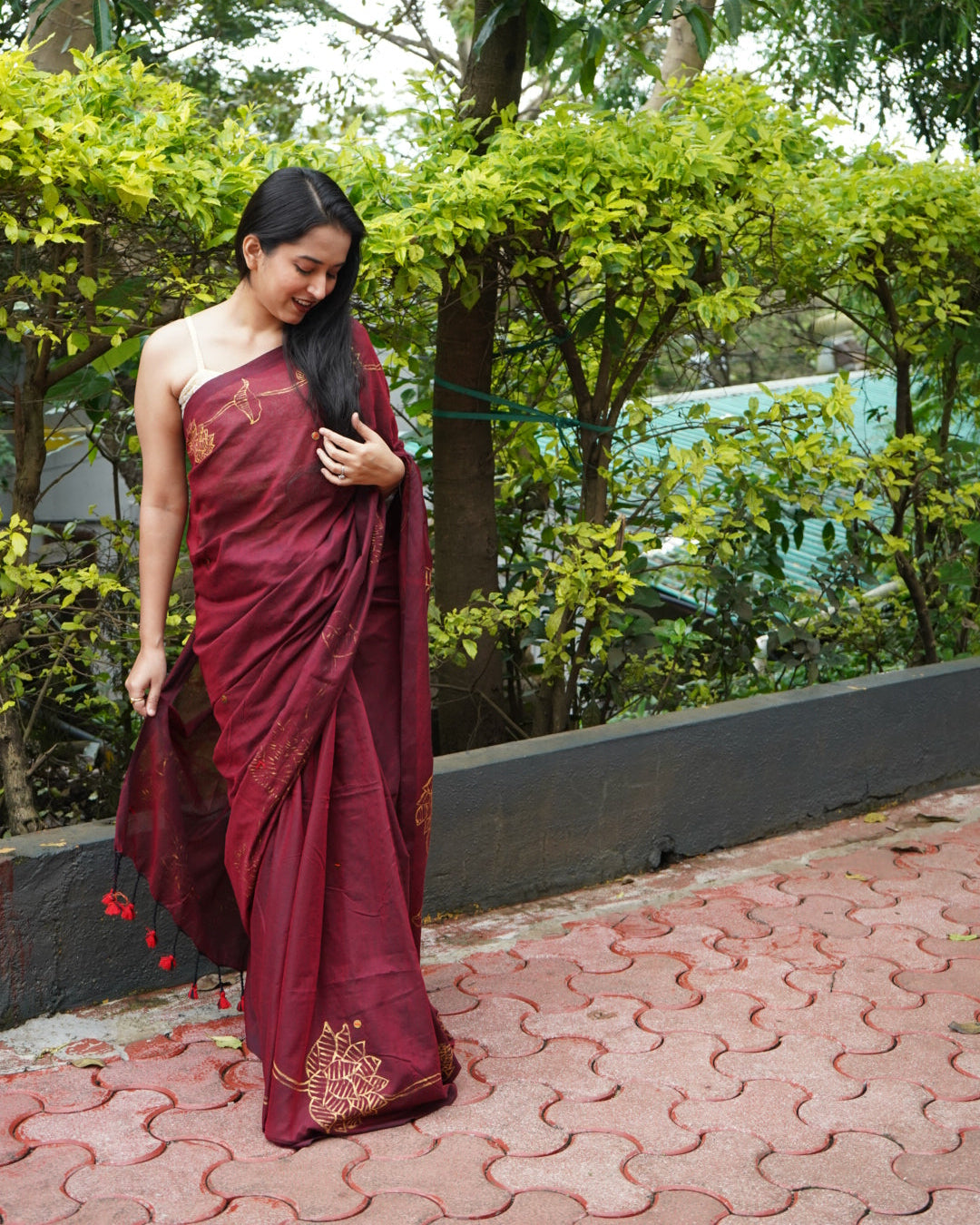 Samira- Handpainted Saree
