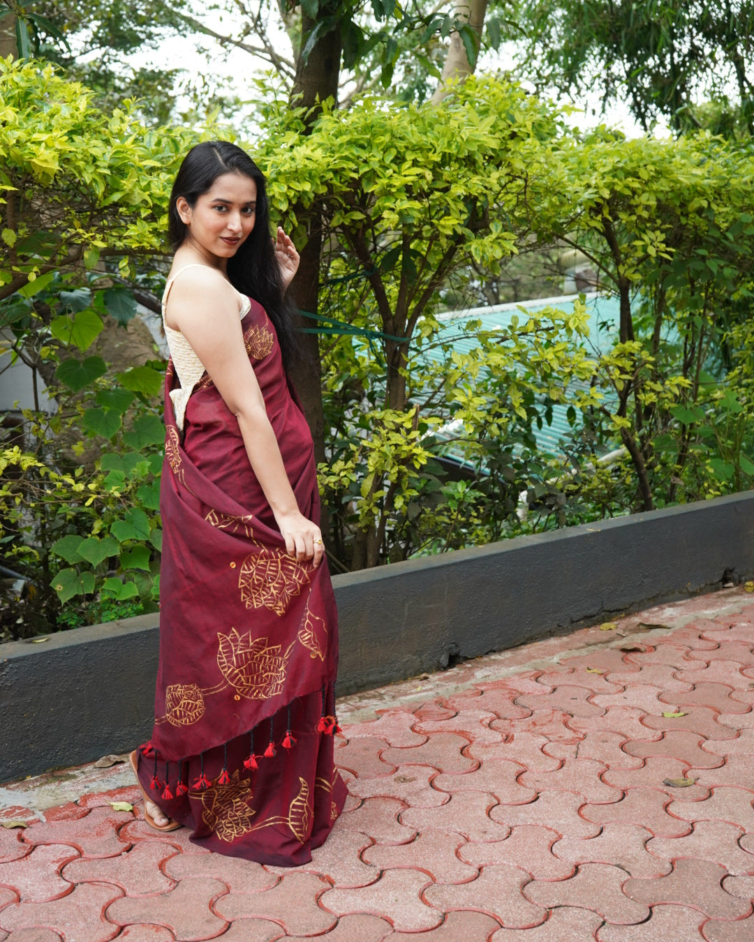 Samira- Handpainted Saree