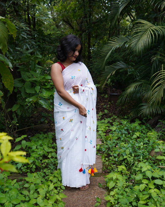 Shvetra- Embroidery Saree