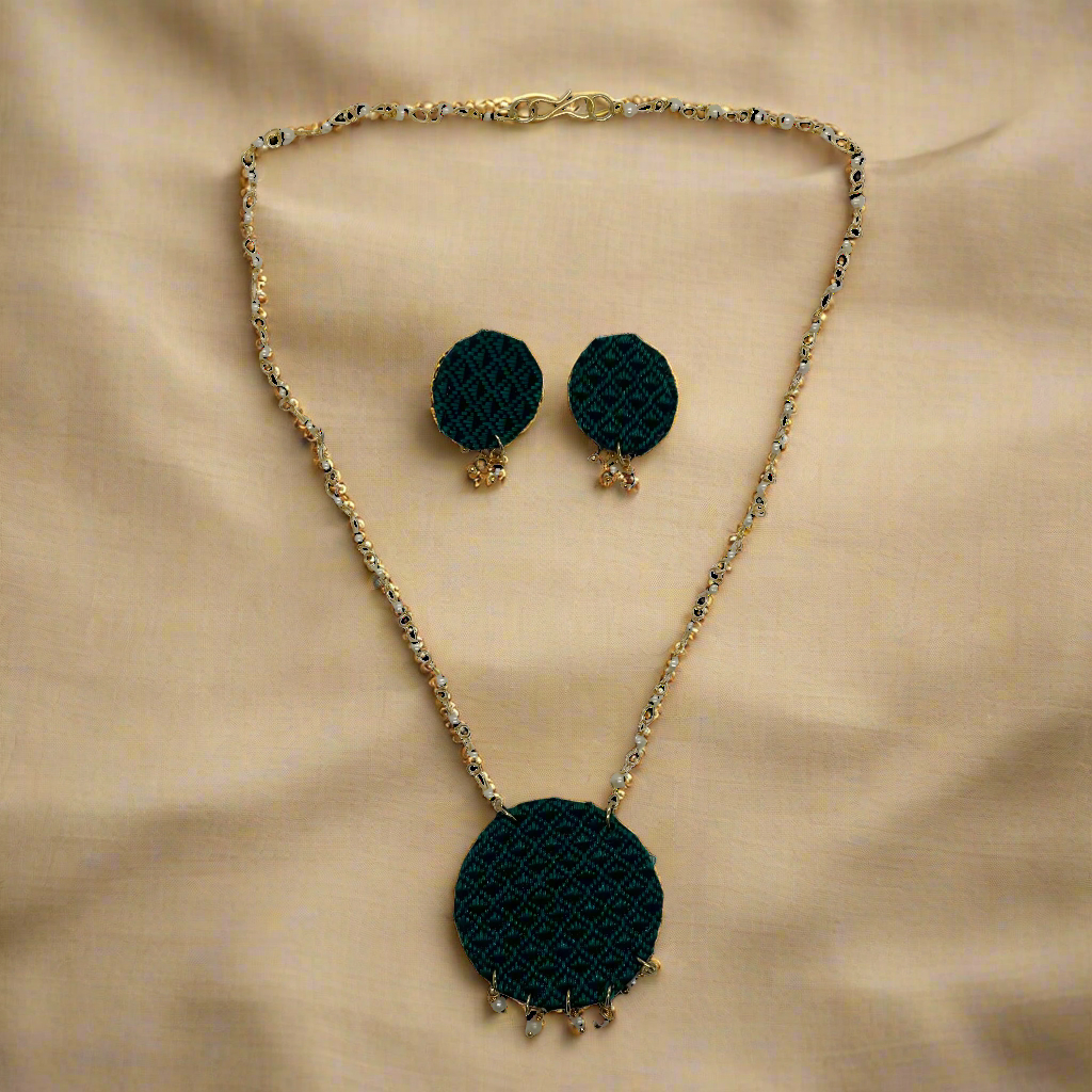 Vira- Khan Fabric Jewellery Set