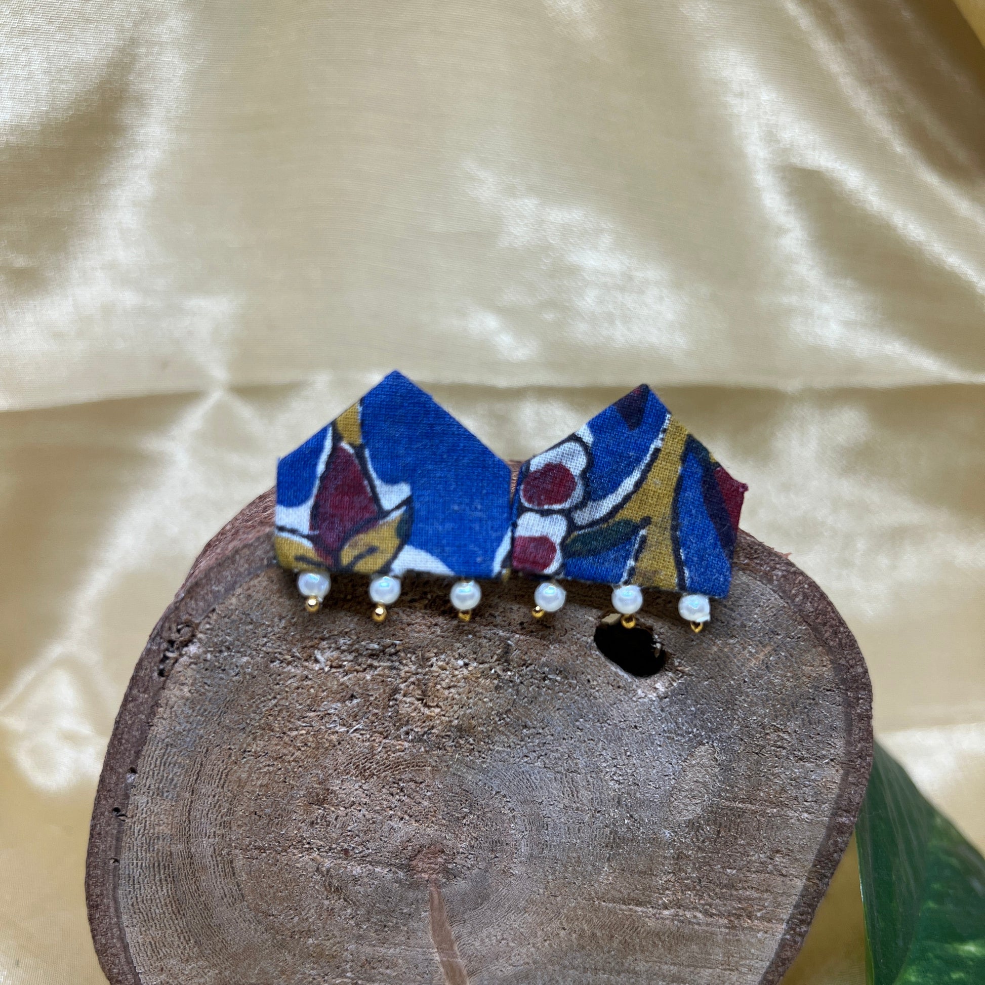 Kalamkari Fabric earrings