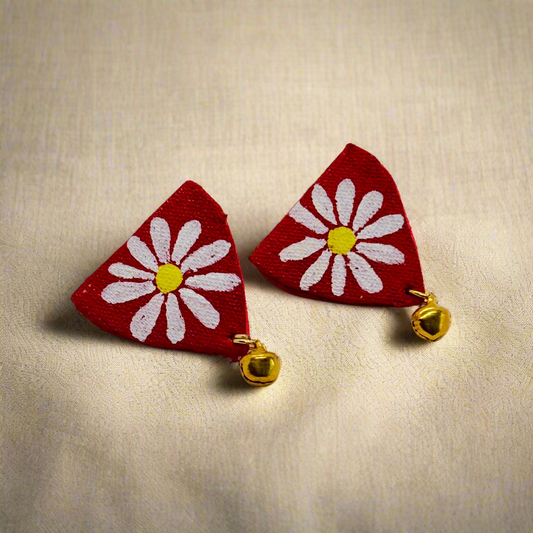 Fabric Hand-Painted Earrings