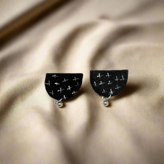 Fabric Hand-Painted Earrings