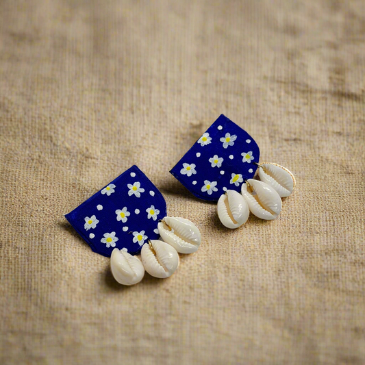 Fabric Hand-Painted Earrings