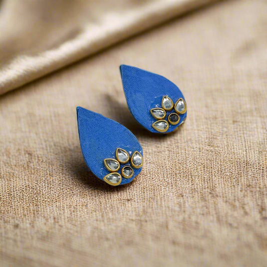 Fabric Hand-Painted Earrings