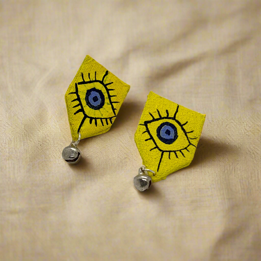 Fabric Hand-Painted Earrings