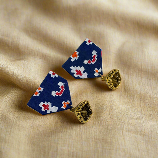 Fabric Hand-Painted Earrings