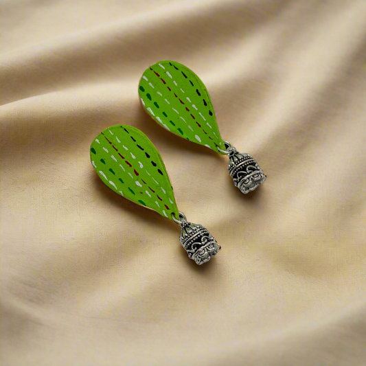 Fabric Hand-Painted Earrings