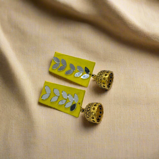Fabric Hand-Painted Earrings