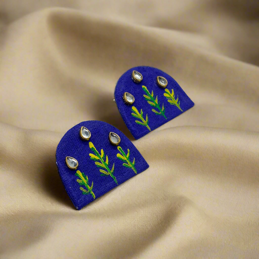 Fabric Hand-Painted Earrings