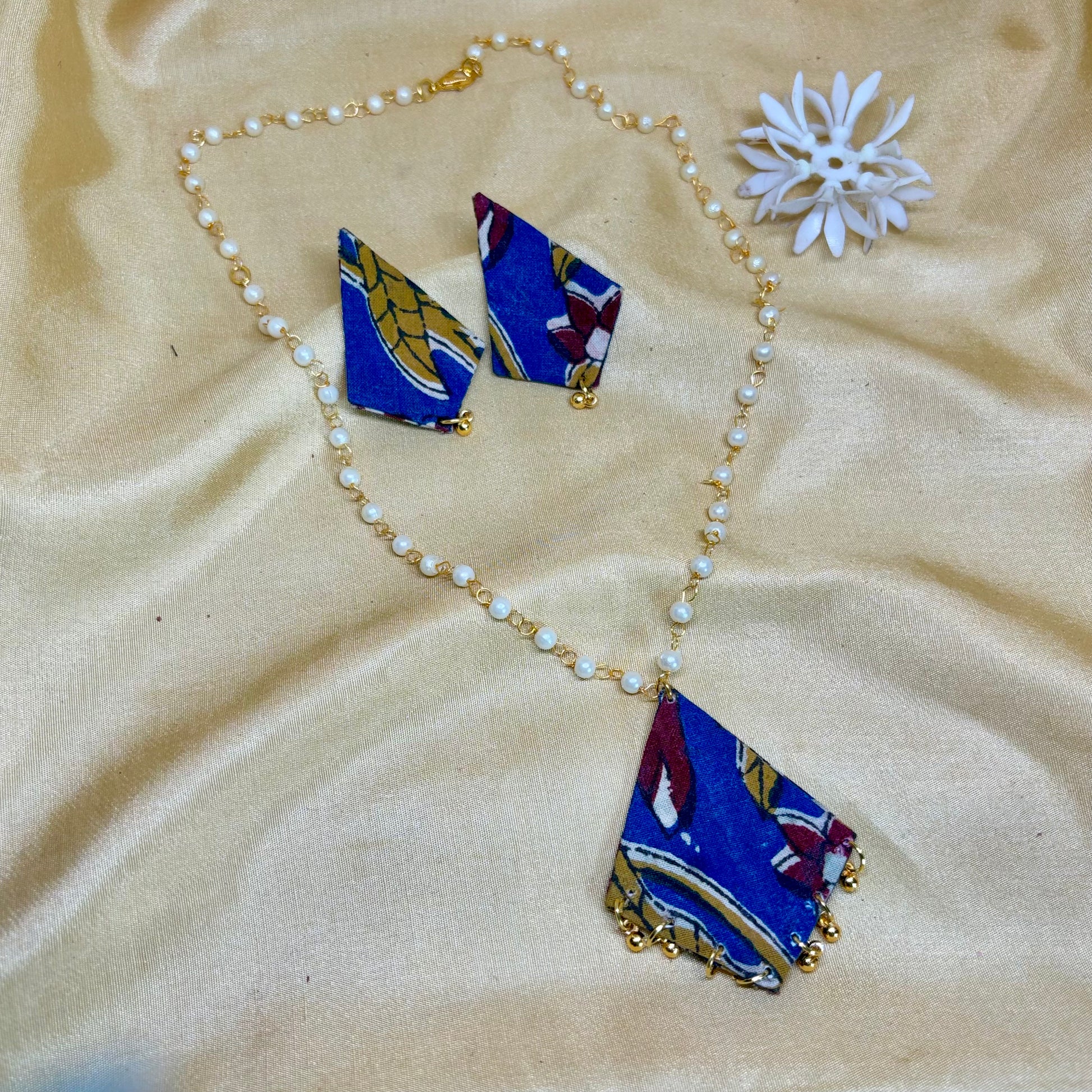 Blue Petal Kalamkari Set