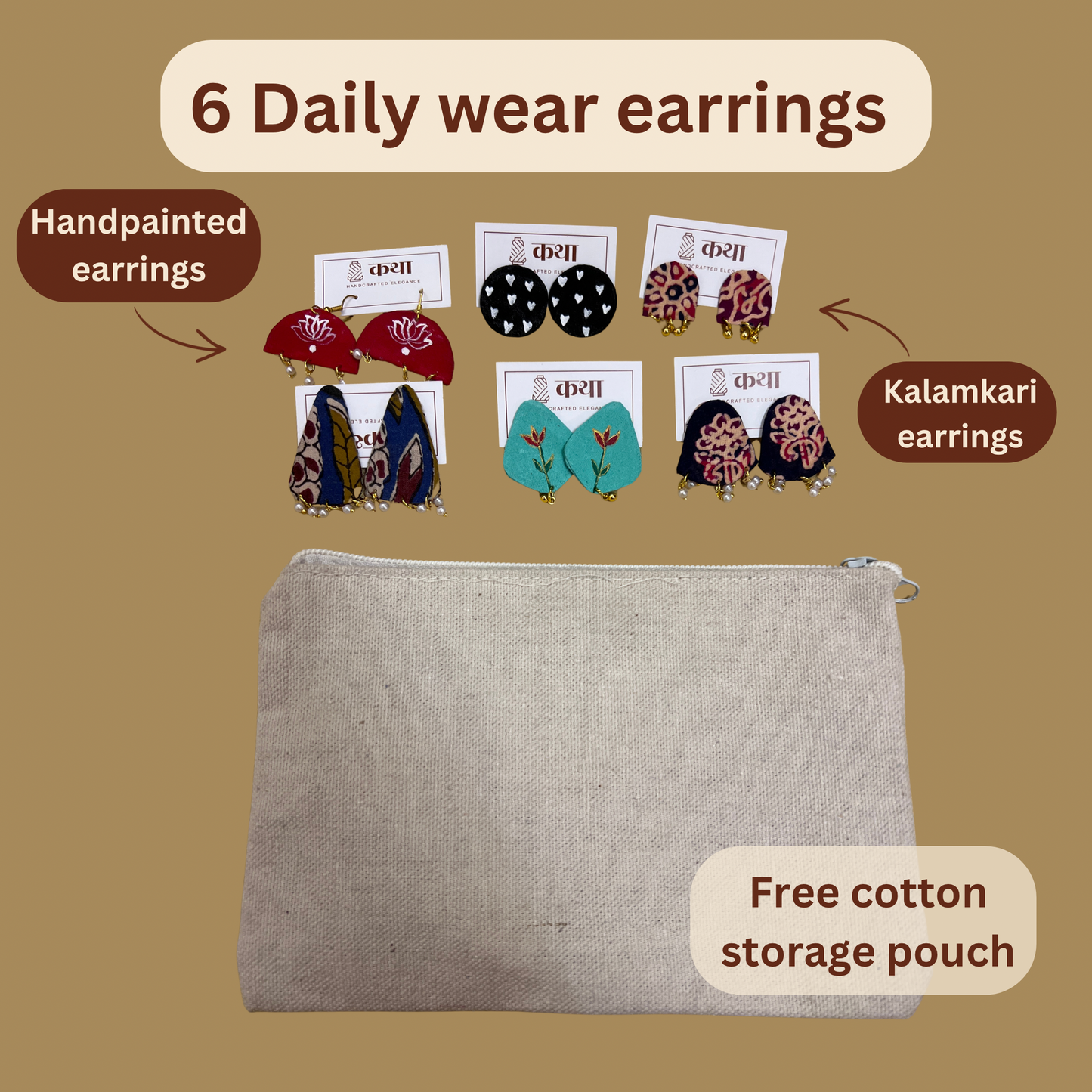 The Workweek Earring Combo (6 pairs)