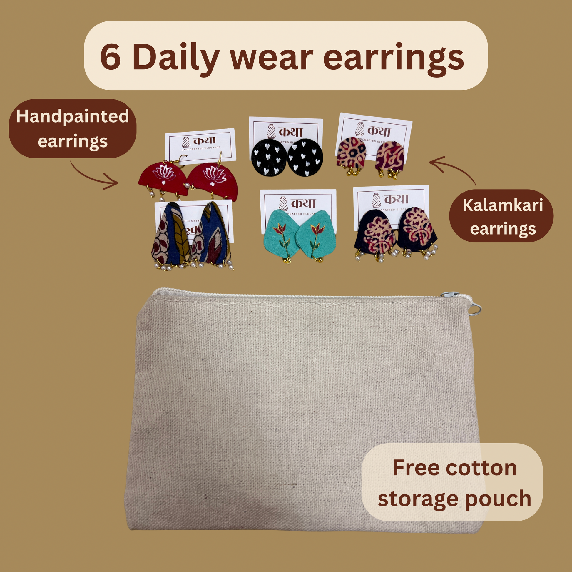 The Workweek Earring Combo (6 pairs)