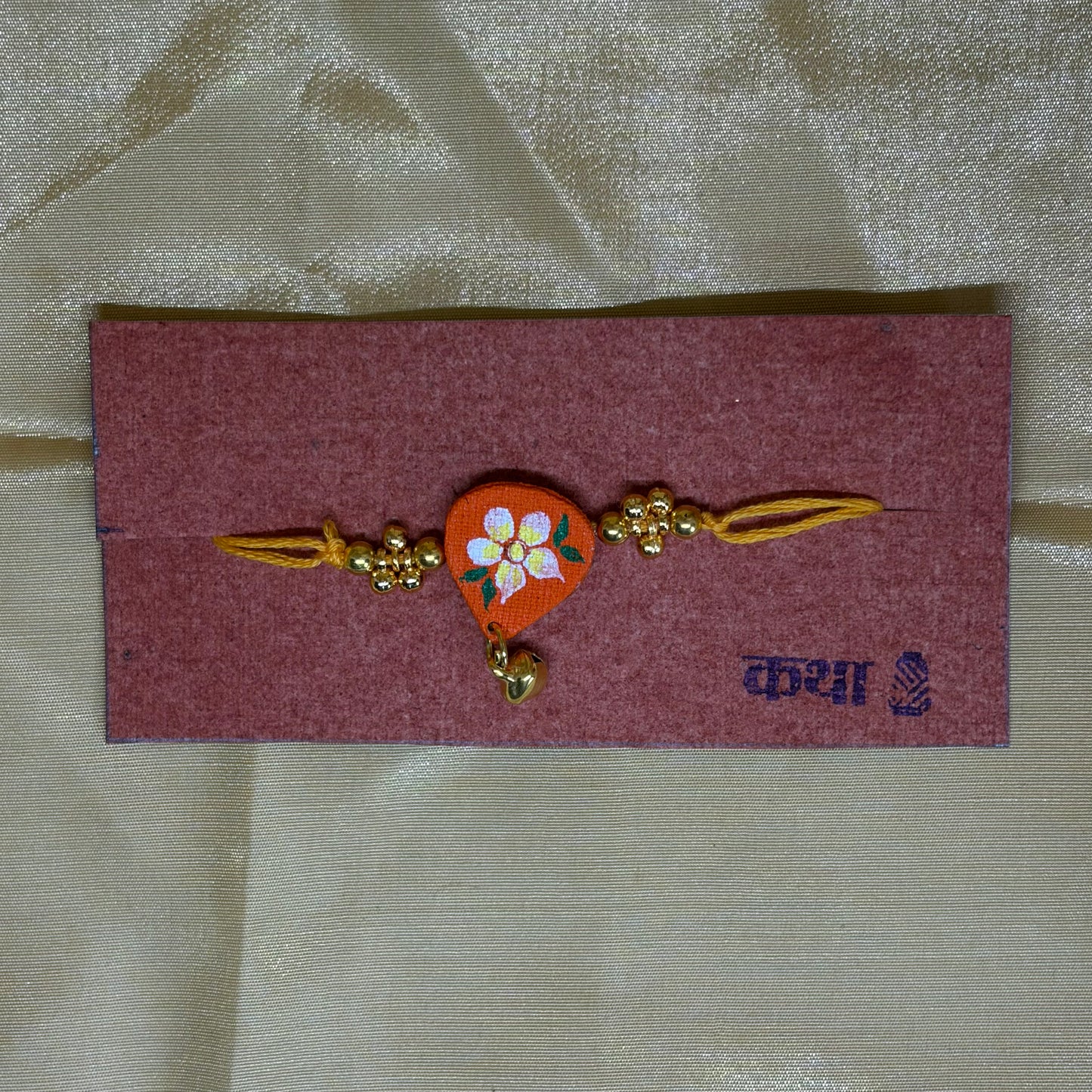 Orange Bloom Rakhi