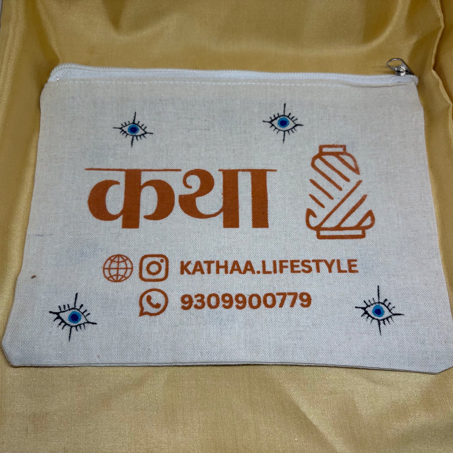 Evil Eye Hand-Painted Pouch
