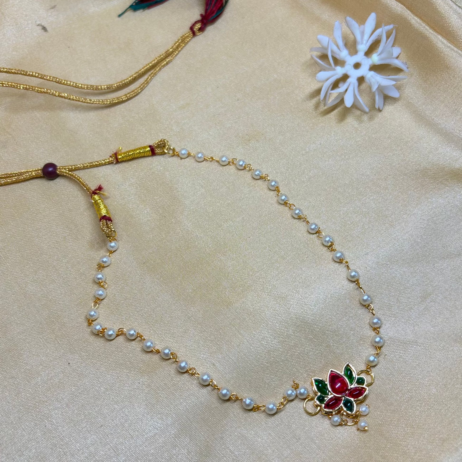 Ruby Lotus Pearl Choker