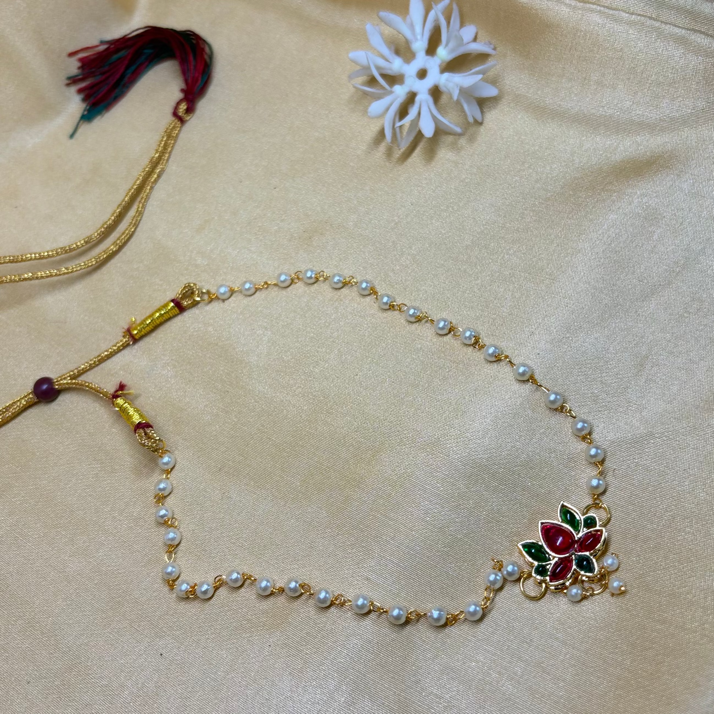 Ruby Lotus Pearl Choker