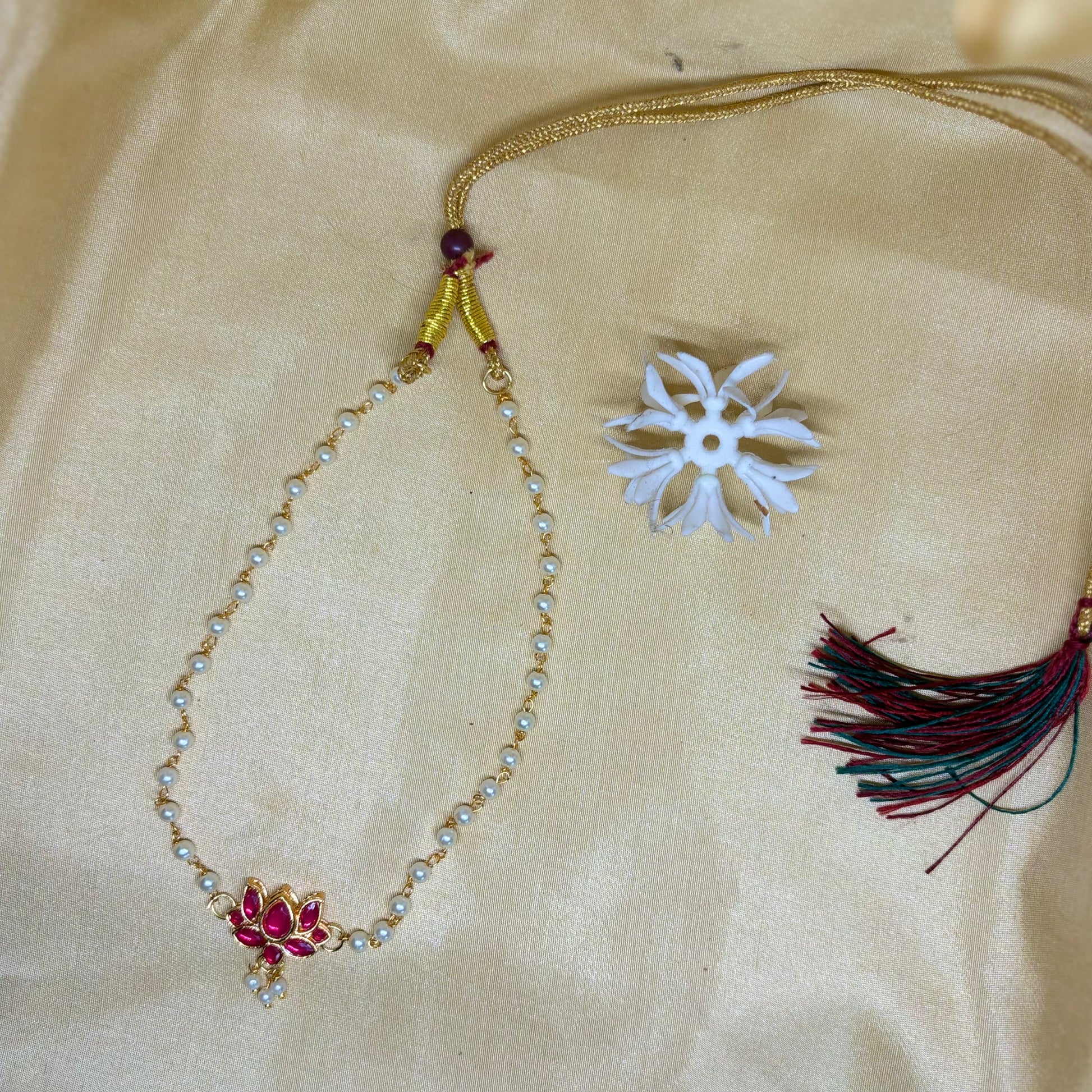 Pink Lotus Pearl Choker