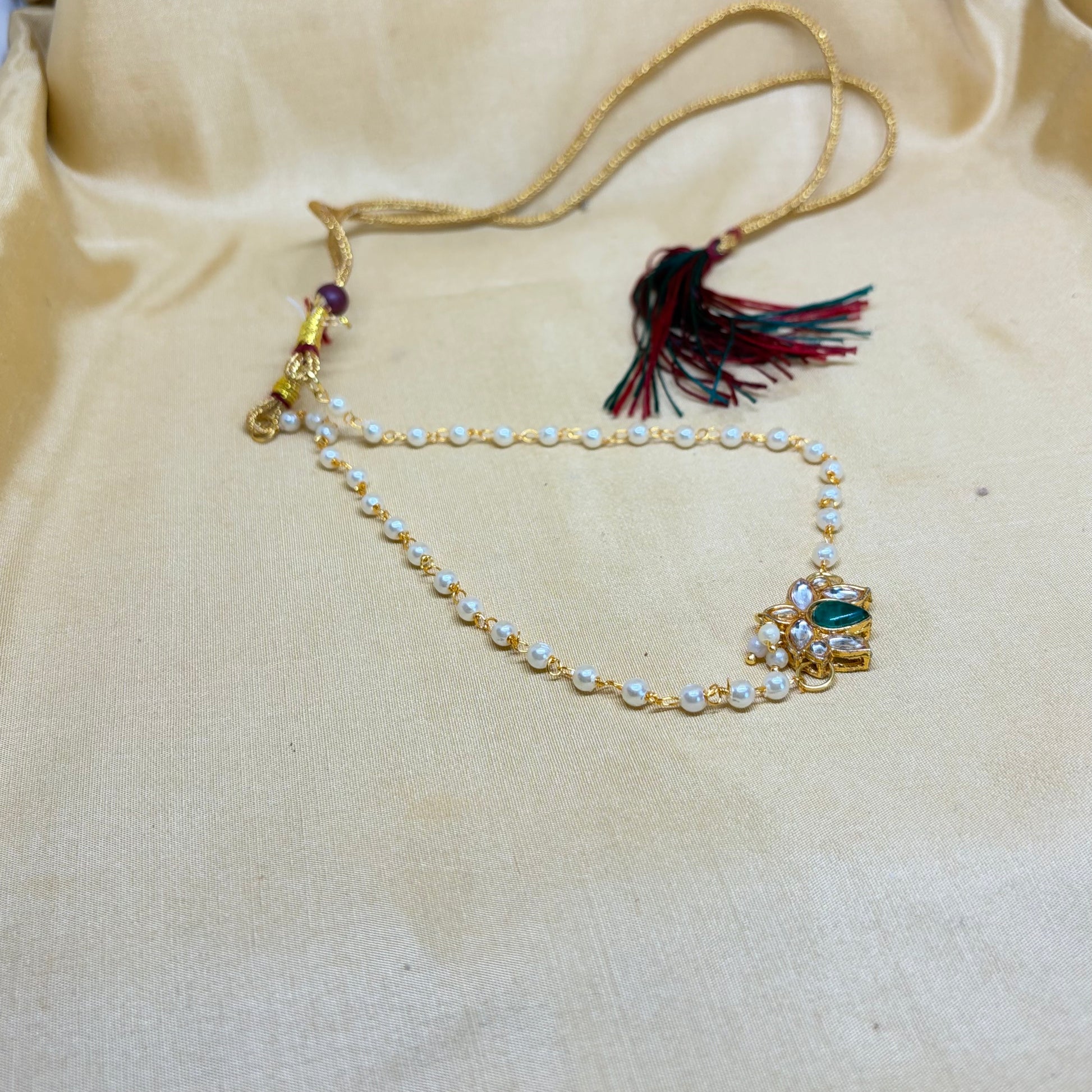 Emerald Lotus Pearl Choker