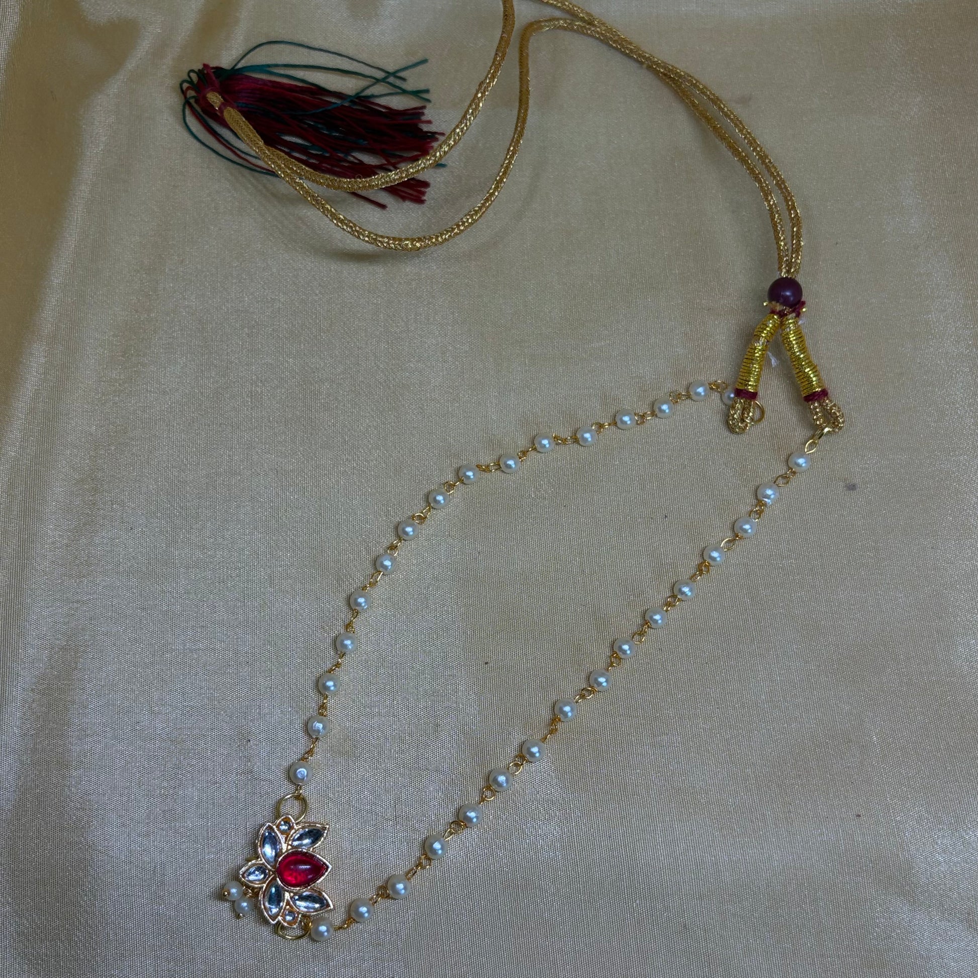 Crimson Lotus Pearl Choker