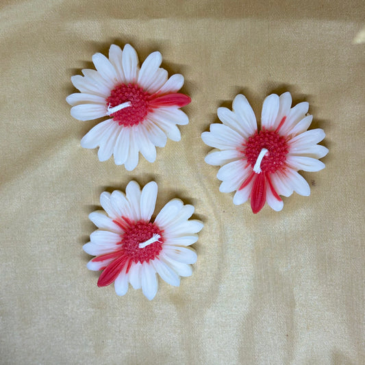 Daisy Bloom Candle – Set of 3