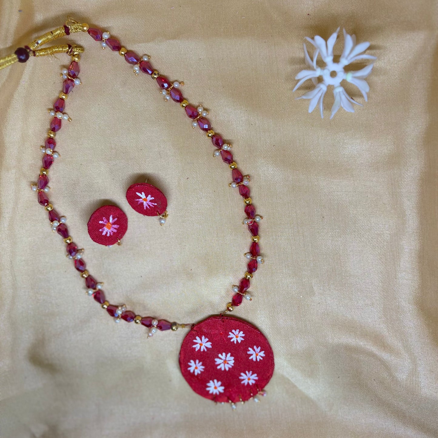 Ruby Blossom Hand-Painted Set