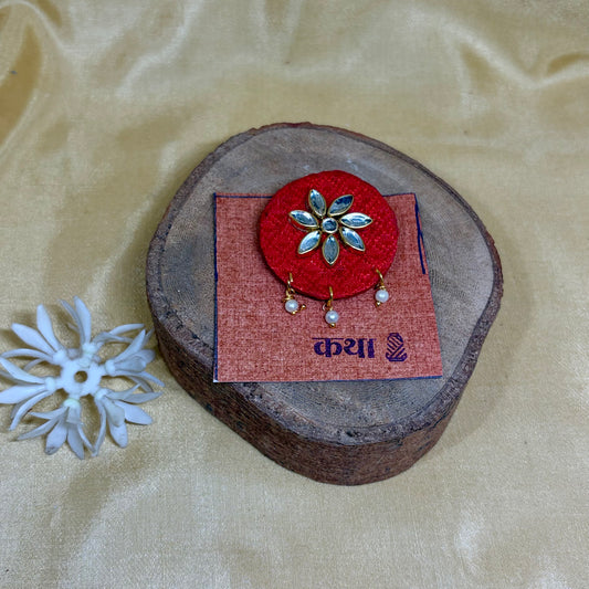 Khan Green Geometric Saree Pin