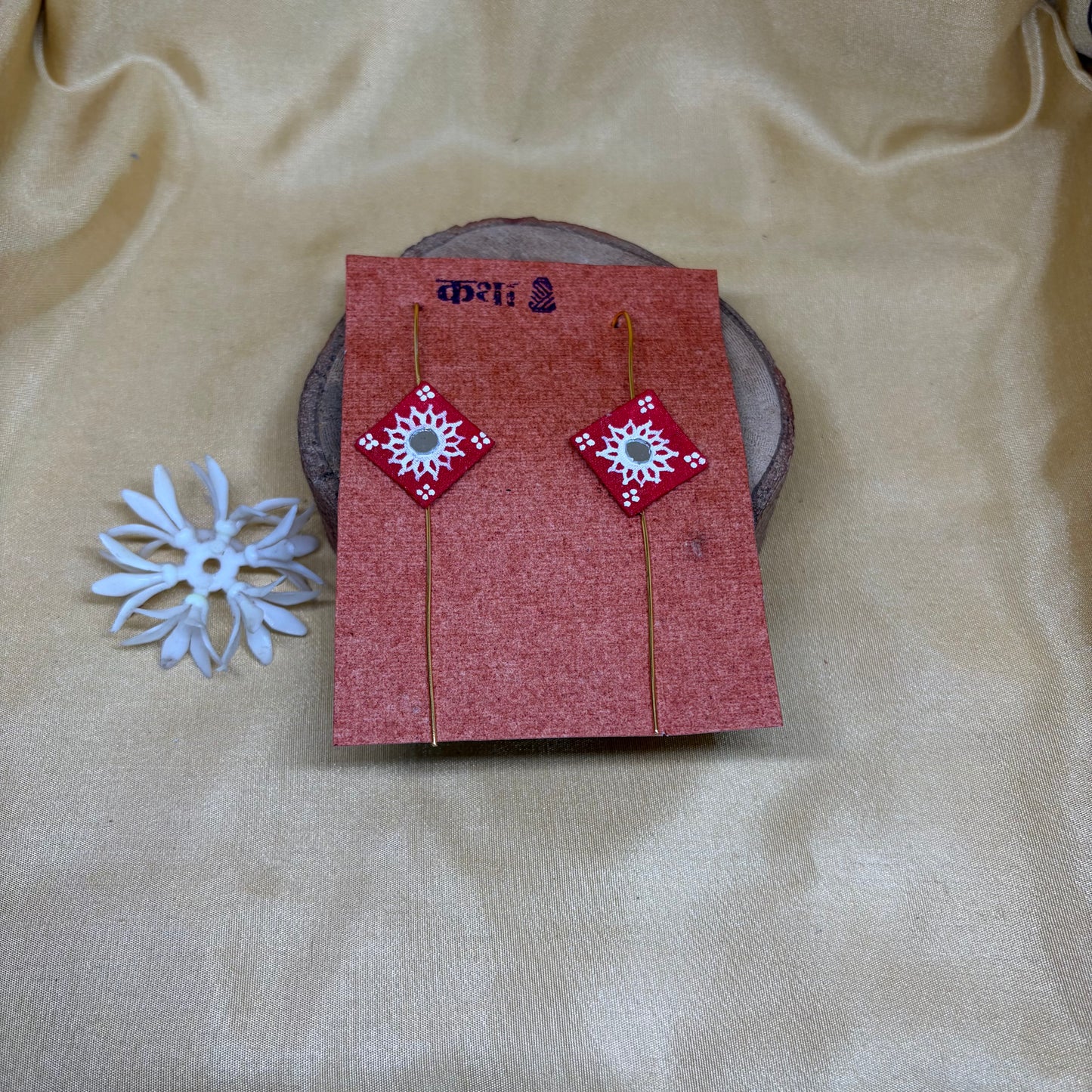 Hand-Painted Pink Diamond Ear Cuff