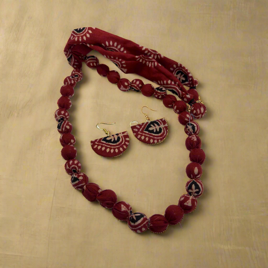 Raktika – Red & Beige Floral Set