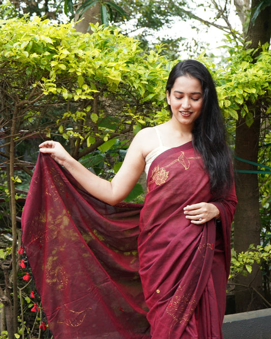Samira- Handpainted Saree