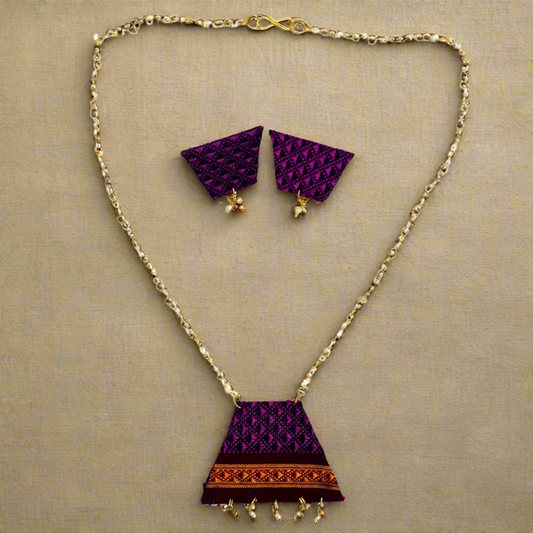 Rajni – Khan Fabric Jewellery Set