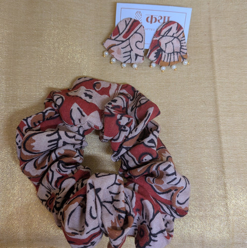 Earrings and Scrunchie combo