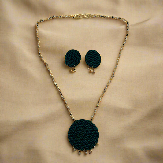 Vira- Khan Fabric Jewellery Set